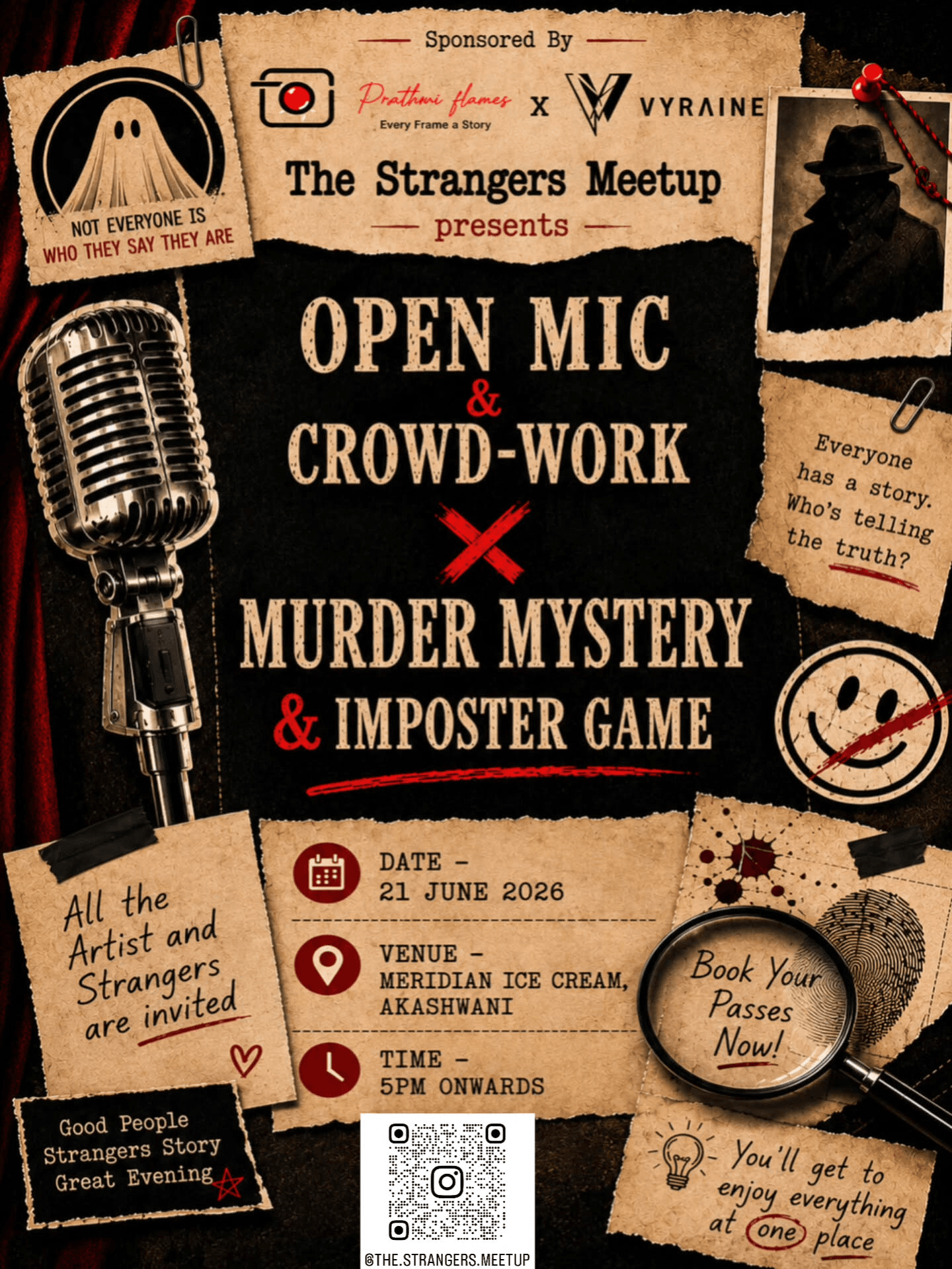 The strangers meetup X Open mic & Murder mystery